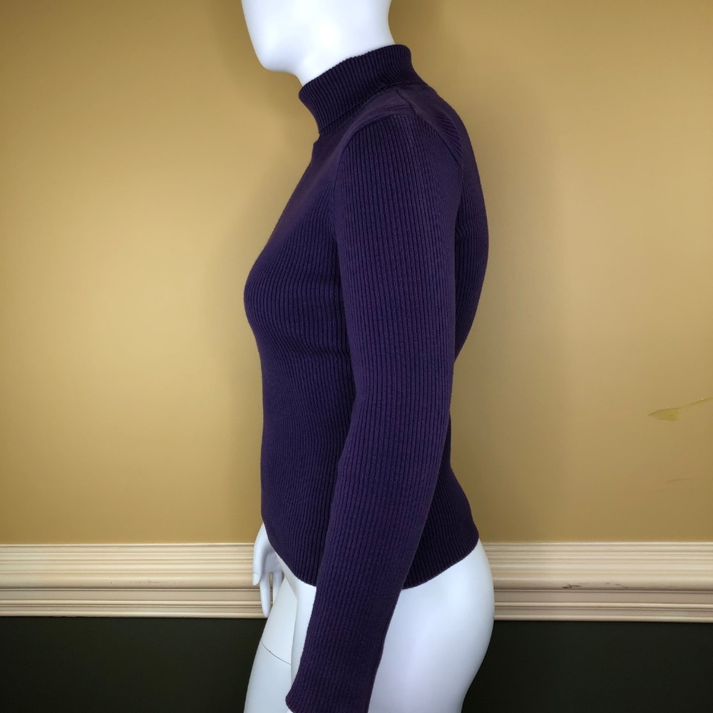 Basic Editions Ribbed Turtle Neck Sweater - Picture 2 of 5